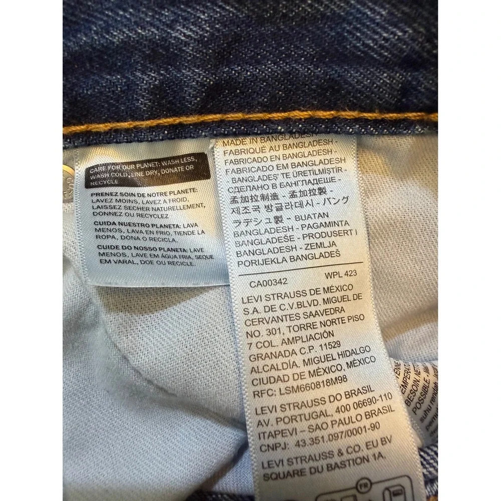 Levis 505 Regular Fit Straight Leg Jeans Mens 36x34 Medium Wash Blue Denim